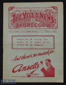 1938/39 Aston Villa v Grimsby Town Div. 1 match programme, 24 December 1938; triple issue to include