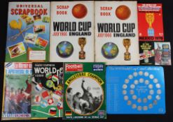 1966-1970 World Cup Collectables, to include 3x 1996 scrap books full of cuttings, Daily mail