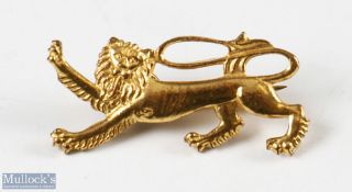 1971 British & I Lions Rugby Pin Badge: Brass lion pin lapelbadge - issued for the tour to Australia