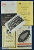 1953-4 NZ All Black Rugby Tour Programmes etc (5): From the games v London Counties, Cornwall &