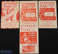 Selection of Stoke City home programmes 1947/48 Manchester City, 1949/50 Tottenham Hotspur (FAC) (