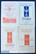 Selection of Welsh Cup final match programmes 1950 Swansea Town v Wrexham, 1956 Cardiff City v