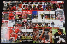 Selection of Manchester Utd programmes to include 1982/83 (Milk Cup s/f), 1990/91 Pecsi Munkas,