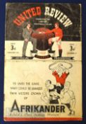 Scarce 1946/47 Manchester Utd v Stoke City Div 1 football programme 5 February programme No. 17; has