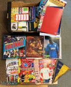 Mixed box of Football Ephemera, to include picture, books, cards magazines, (qty)