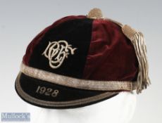 Cardiff & District Rugby Union Cap 1928: On his sporting rise Norman Fender was selected for the