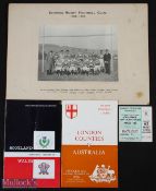 Rugby Pot-Pourri (4): Scotland v Wales programme 1969, London Counties v Australia 1966, a lovely