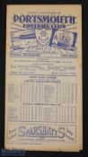 1947/48 Portsmouth v Grimsby Town Div. 1 match programme 22 November 1947 at Fratton Park; tiny nick