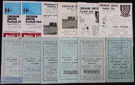 Selection of Chesham Utd home match programmes 1948/49 Erith v Belvedere, 1955/56 Yiewsley, 1956/
