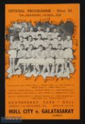 1950-51 Hull City v Galatasaray Football Programme 11th September 1950