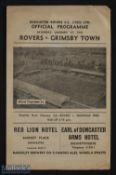 1944/45 War League North Doncaster Rovers v Grimsby Town 27 January 1945, 4 pager, fair condition.