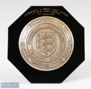 1964 FA Charity Shield Plaque Liverpool v West Ham United 15th August 1964 hallmarked silver on