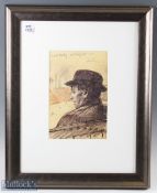 Harold Riley (b.1934) Manchester United 'Matt Busby Old Trafford 1954' mixed media colour print