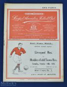 Pre-War 1937/38 Liverpool v West Brom Programme 9 October 1937 in excellent condition, no writing