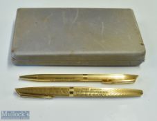 1977 Test Cricket Geoffrey Boycott Presentation Waterman Fountain Pen + Biro Pen part Set -