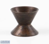 Scarce F&S (Far and Sure) brass duplex golf ball sand tee mould - for use with either a golf wood or