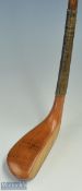 Fine R Forgan St Andrews light-stained dogwood late longnose scare neck putter - c/w clear makers