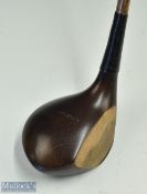 Fine R Forgan St Andrews dark stained large head persimmon ladies' spoon - fully restored with new