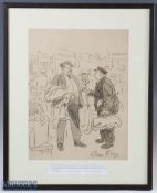 George Frederick Arthur Belcher RA (1875-1947) Humorous Railway Station scene Gentleman