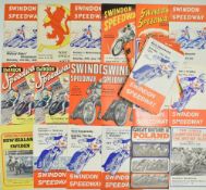 1951-1976 Swindon Speedway Programmes to include September 14th, 1951, England C v America,