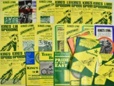 1965-1977 Kings lynn Speedway programmes, League, Cup and international meets with noted