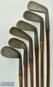 Assorted Irons (7) to incl R B Martin fairlies patent smf anti shank (new shaft required),
