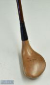 Fine and scarce Craigie left hand golden persimmon driver - c/w shaft stamp and original hide grip