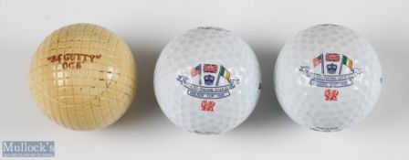 Modern Moulded Mesh Guttie Golf Ball - stamped 