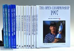 1984-1997 Large Collection of Open Golf Championship Annuals and Books, a complete run of book
