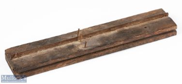 Unusual workshop wooden golf club head fine face line tool stamped Tom Auchterlonie St Andrews to