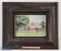 English School Royal Wimbledon Golf Club - small watercolour unsigned - image 2.75