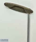 Slazenger 'Jack Nicklaus' Ping brass putter with Ping Echo and Karsten Co to the rear, indistinct