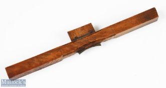 Wooden custom made Golf Club shaft scrape - stamped Tom Auchterlonie St Andrews - overall 11