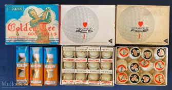 Penfold Ace Golden Tee Golf Balls, boxed and wrapped balls, the Ace are full boxes of 12 in each.