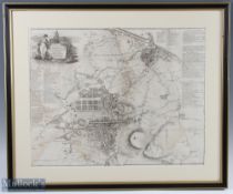 Early Engraving of Edinburgh and Leith showing Bruntsfield Links and Leith Links and Golf House