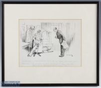 W L Ridgewell (b.1885-d.1938) original Punch golf cartoon sketch No.300 signed Ridgewell complete