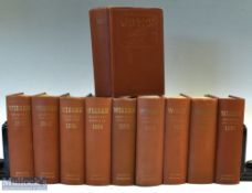 1951-1960 Five Wisden Cricketers Almanacks Books - original hardbacks with no D/J, issues 1951,1953,