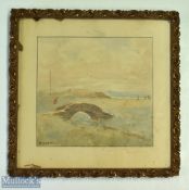 David Hardie Golf Scene Watercolour