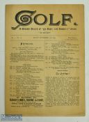 Rare 1st 1890 Golf - A Weekly Record of 