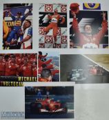 Michael Schumacher F1 Formula Signed Photograph, 7 glossy photographs, 1 is signed by the 7 times