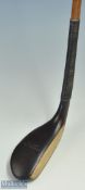 Auchterlonie Special dark stained persimmon late long nose scare neck putter - stamped with makers