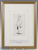 Royal and Ancient Golf Club St Andrews Personality - interesting full length portrait sketch of a