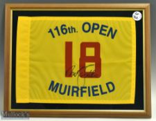 1987 Open Golf Championship Pin Flag Signed by Winner played at Muirfield and signed by winner