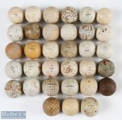 32x various size and used mesh dimple rubber core golf balls - Fore, Dunlop, Crowell-flight,