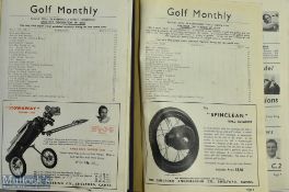 1952 Golf Monthly Bound Magazines complete year condition appears G overall