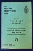 1954 (British) Amateur Golf Championship programme - played at Muirfield 24th-29th May complete with