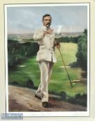 Willie Park Junior limited edition colour print Signed by the Artist in pencil to the border,