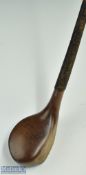 D Herd Scare neck-stained persimmon bulger driver - fitted with good original hide grip with