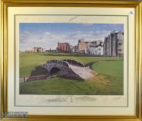 Scarce Signed Graeme Baxter 2000 Open Golf Championship Print Signed by Past Champions 25 signatures
