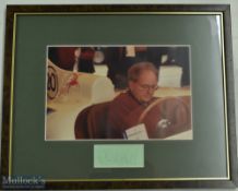 1998 Phil Hill F1 Colour Photograph with mounted signature underneath, signed at Goodwood 1998